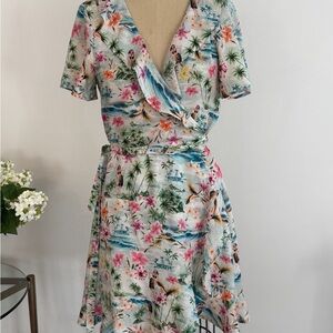Show Me Your Mumu Winnie Tropical Floral Wrap Dress
